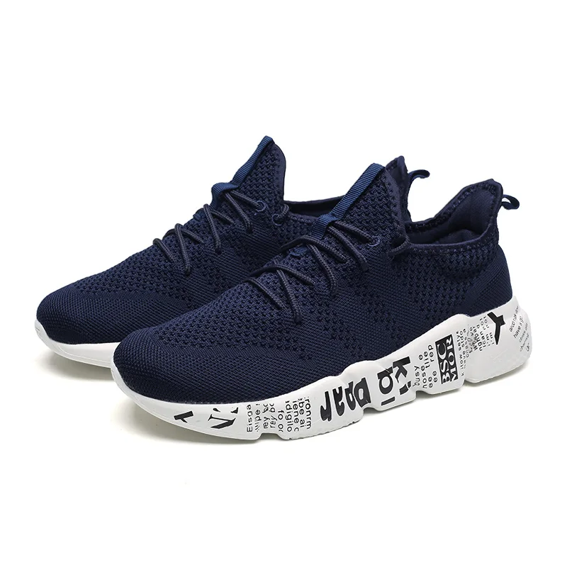 Blue Мужские кроссовки с дышащей сеткой; zapatillas deportivas mujer; Легкие уличные спортивные кроссовки; chaussure sport homme - Цвет: Blue