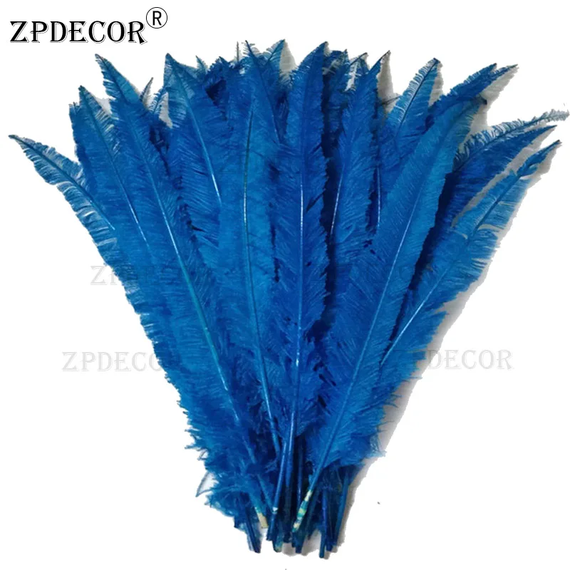 ZPDECOR 55-60 см Nandu страусиное перо - Цвет: Синий
