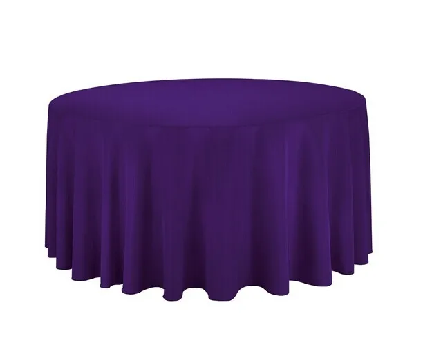 Dark Purple 1 шт круглая скатерть белая для свадеб мероприятий полиэстер Обычная Скатерть украшения мероприятий - Цвет: Dark Purple