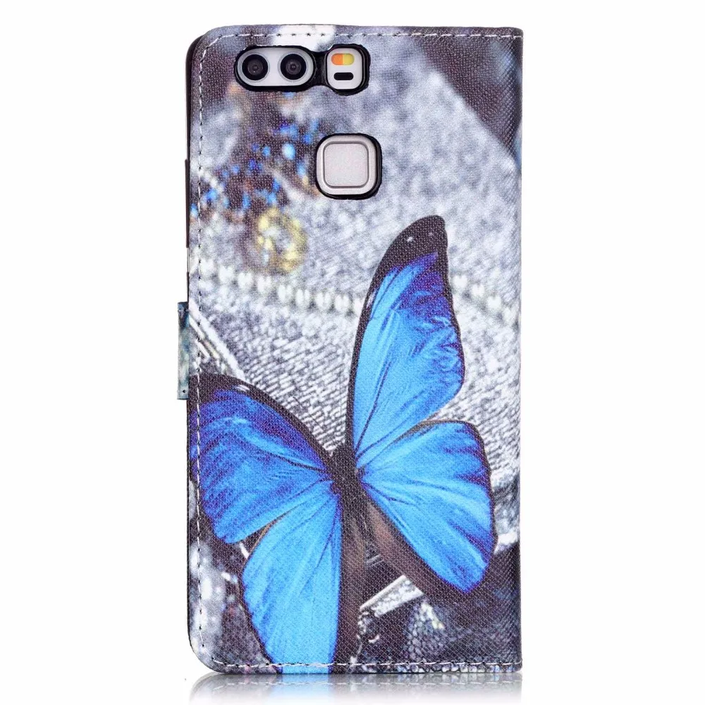 Милые Красочные Коке Fundas Бумажник Case Для Huawei P9 Cover + Слот Карты Держатель PU Кожа