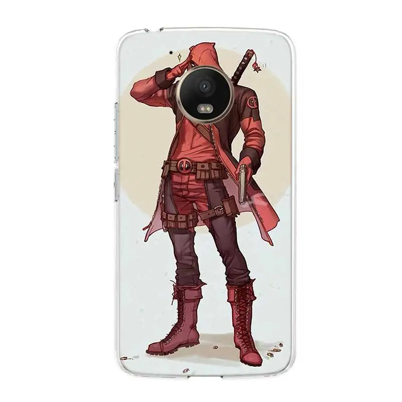 Marvel Hero Deadpool Back case Soft TPU Heart Phone Case For Motorola MOTO G7 G6 G5S G5 E6 E5 E4 Plus power G4 Play Cover |