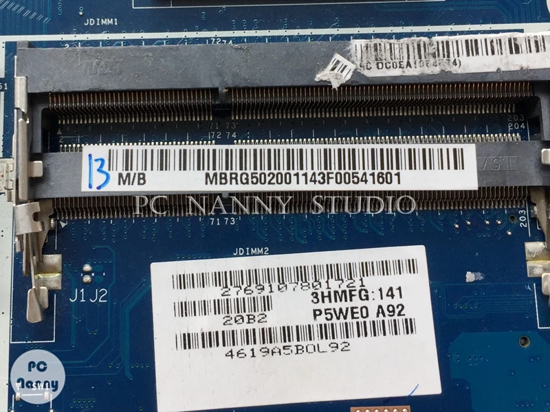 Материнская плата P5WE0 для ноутбука PCNANNY материнская LA-6901P MBRG502001 acer aspire 5750 5750G 5755G HM65