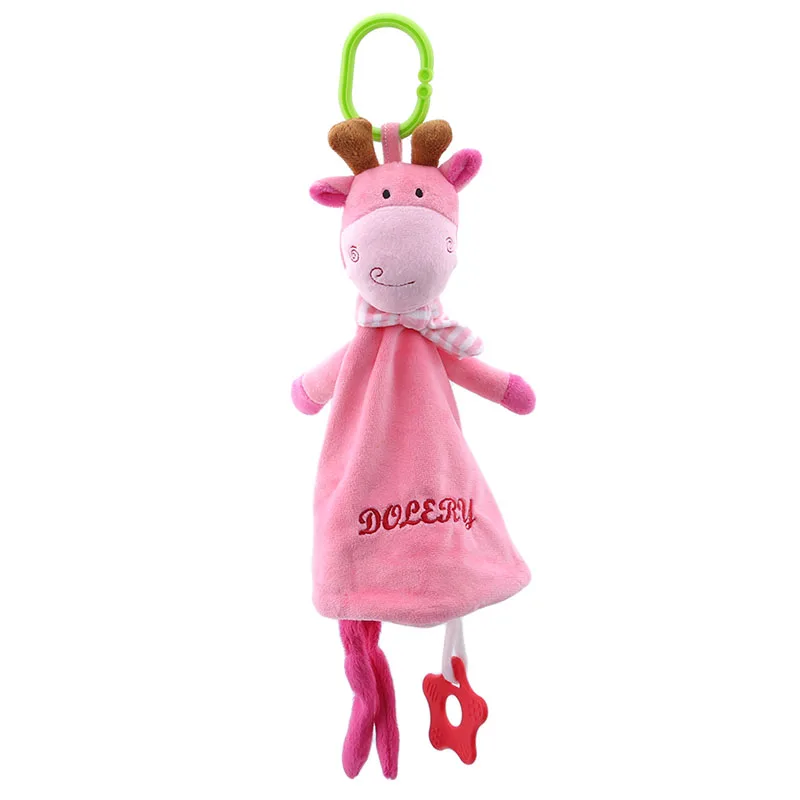Cute Baby Bed Hanging Rattle Toys Animal Deer Sheep Stuffed Plush Soft Appease Toy Infant Reassure Towel For Kid Newborn gift | Игрушки и