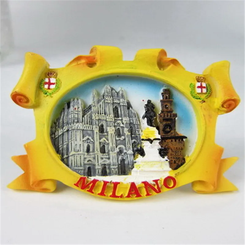 Италия Миланский туризм сувенир 3D магнит на холодильник из смолы|fridge magnet|resin fridge