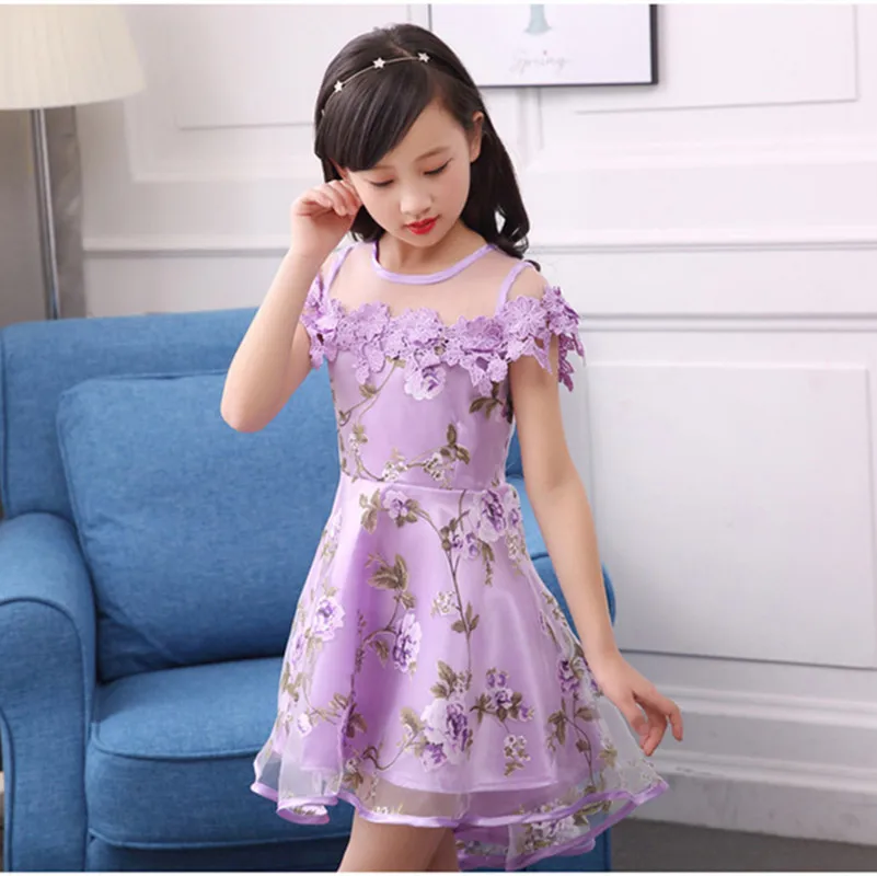 Девушка Лето Стекло yarndress костюм свадебные Махаон платье Выступления вечерние платье для девочек детское платье принцессы с цветочным рисунком Платья для женщин