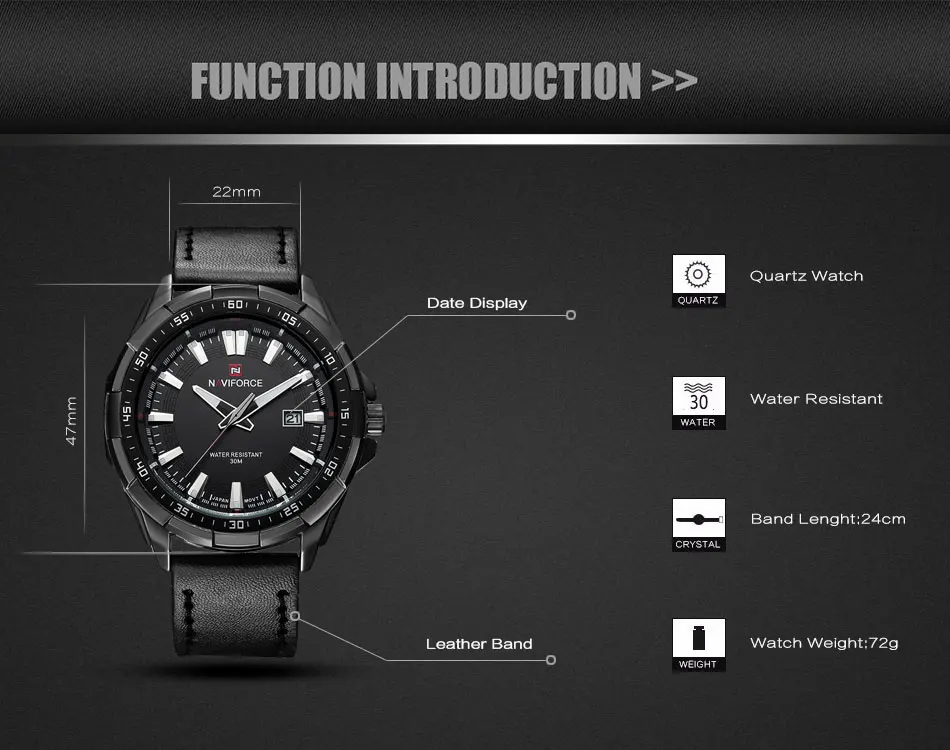 Роскошный бренд NAVIFORCE часы для мужчин кварцевые часы ЧАС ДАТА кожа часы мужские спортивные армейские военные наручные часы Relogio Masculino