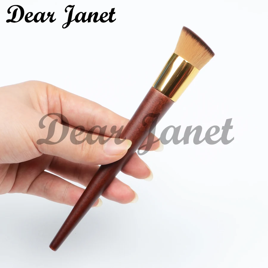 1pc T5 Foundation makeup brush BB cream make up wood handle angled foundation liquid Professional cosmetic tool | Красота и здоровье