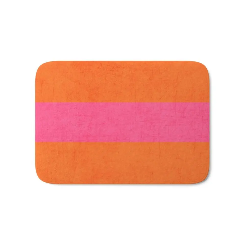 Orange And Hot Pink Classic Bath Mat 17&quot x 24&quot | Дом и сад