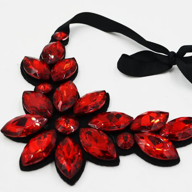 2017 модное ожерелье с кристаллом женское подвеской в виде цветка кристаллами