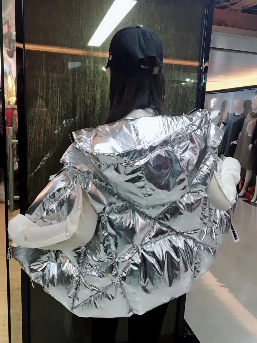 2018 MeiFNG sliver highstreet design winter short puffer vest with hoodies windproof down | Женская одежда