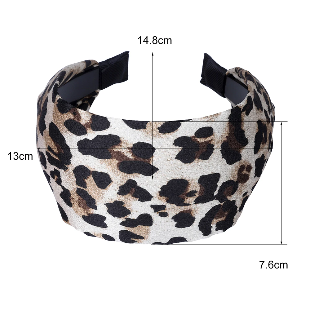 Женская широкая кружевная лента для волос AWAYTR аксессуар с леопардовым принтом