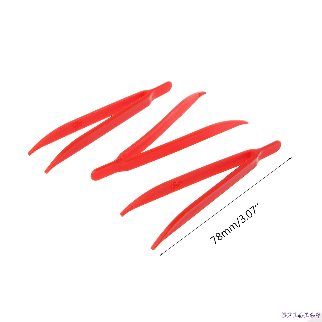 

10pcs Plastic Anti-static Tweezer Tweezers Heat Resistant Maintenance Repair Tool