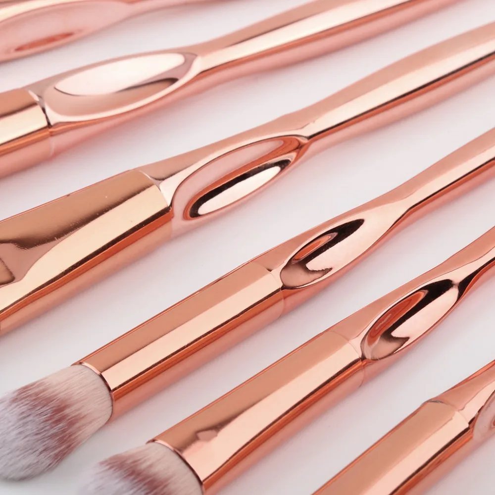 Набор кистей для макияжа из розового золота косметические кисти пудры теней