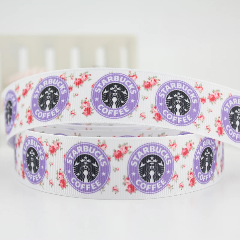 

7/8" 22mm floral printed grosgrain ribbon white ribbon wedding party decoration DIY crafts handmade accessories,gift packaging