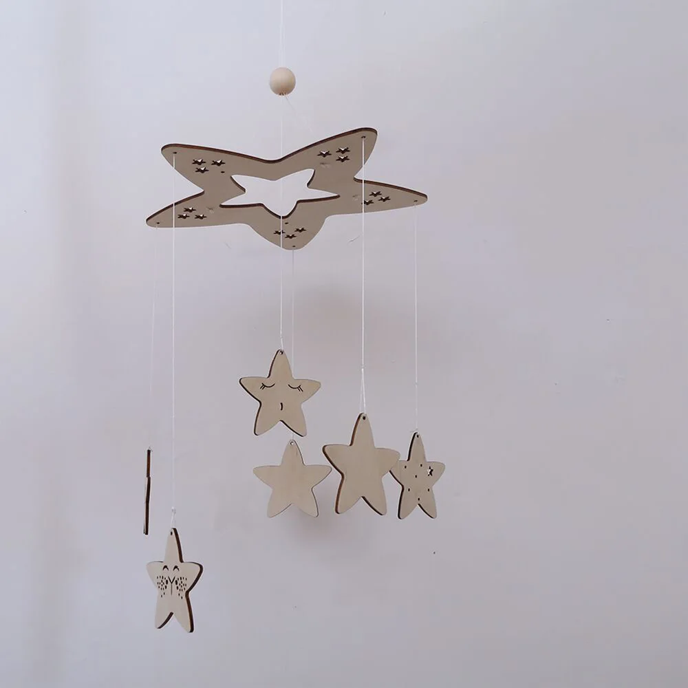 Детские погремушки на кроватку детские подвесные мобильные деревянные DIY