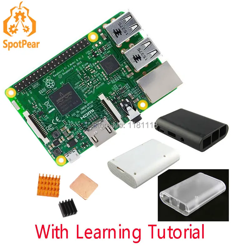 Raspberry Pi 3 Model B PI3 WiFi Bluetooth с корпусом и радиатором|raspberry pi|pi 3raspberry pi model b |