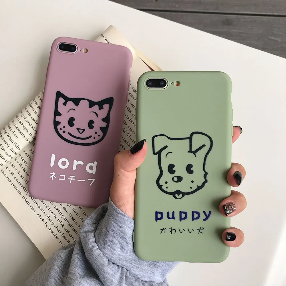 Чехол для iphone 7 X XR мягкий силиконовый чехол из ТПУ 6 6S 8 Plus милый с животными