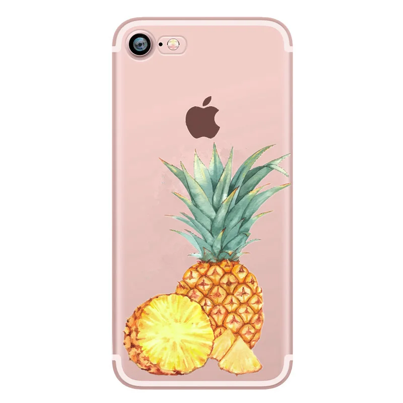 Ультра тонкий для iphone X чехол телефона милые мягкие девчушки фрукты прозрачный 6 5s