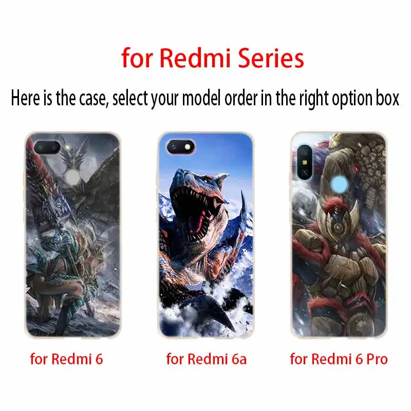 Мягкий чехол Monster hunter для Xiaomi Redmi Note 10 9 8 7 6 5 Pro Max 10S 9S 9T 8T 4G | Мобильные телефоны и