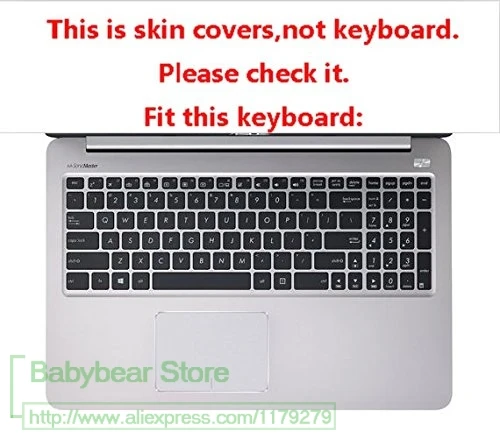 Высокий прозрачный силиконовый защитный чехол для клавиатуры ASUS K501 K501LB K501LX K501UX