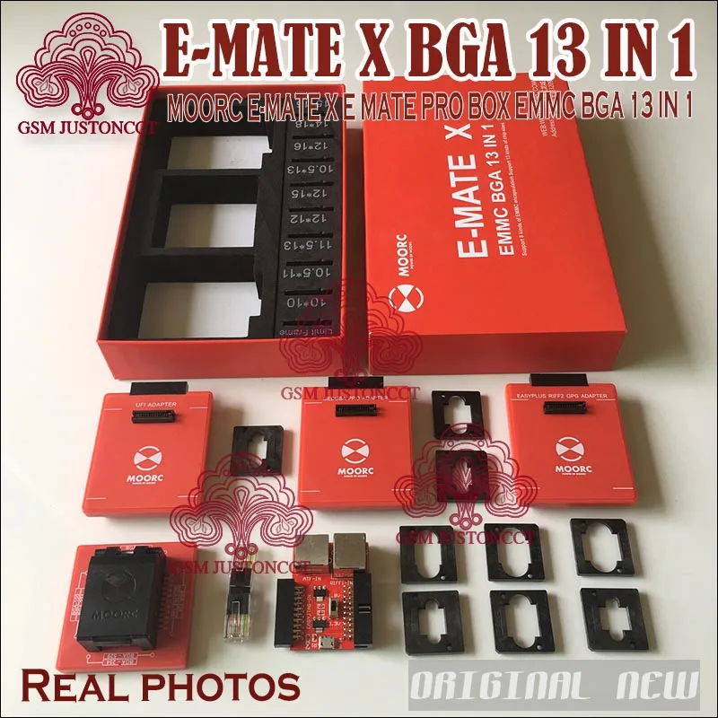 Новый MOORC E MATE X PRO BOX EMMC BGA 13 в 1 поддержка 100 136 168 153 169 162 186 221 529|Детали устройств связи|