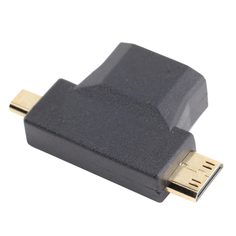 

3 в 1 переходник с HDMI «мама» на Mini HDMI «папа» + Micro HDMI «папа»