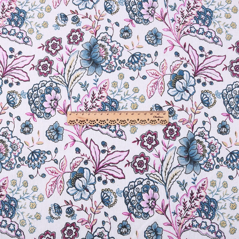 Nanchuang 6 шт./лот хлопково-льняная ткань в стиле пэчворк с цветочным принтом для