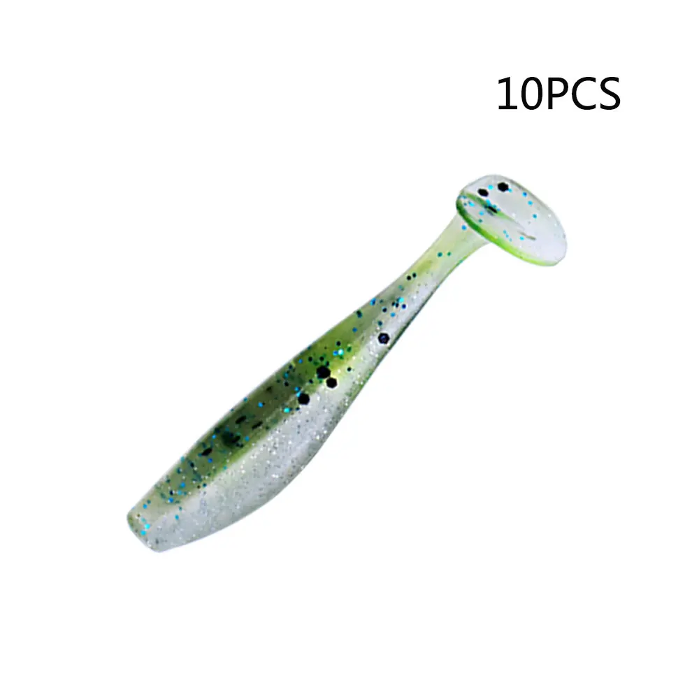 01 Sea green Hexakill 10 шт./лот Мягкая приманка 5 см/7 см/9 см резиновая приманка для рыбалки Shad Swimbaits силиконовая Приманка Мягкая приманка для окуня щуки - Цвет: 01 Sea green