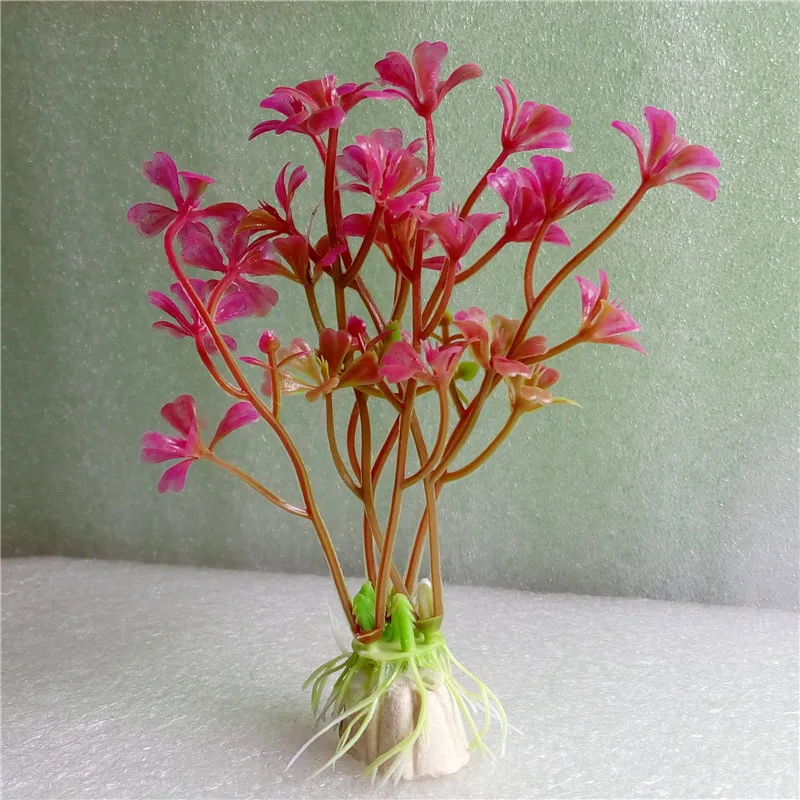 6 шт аквариумные растения Пластик аквариум искусственные украшения декор