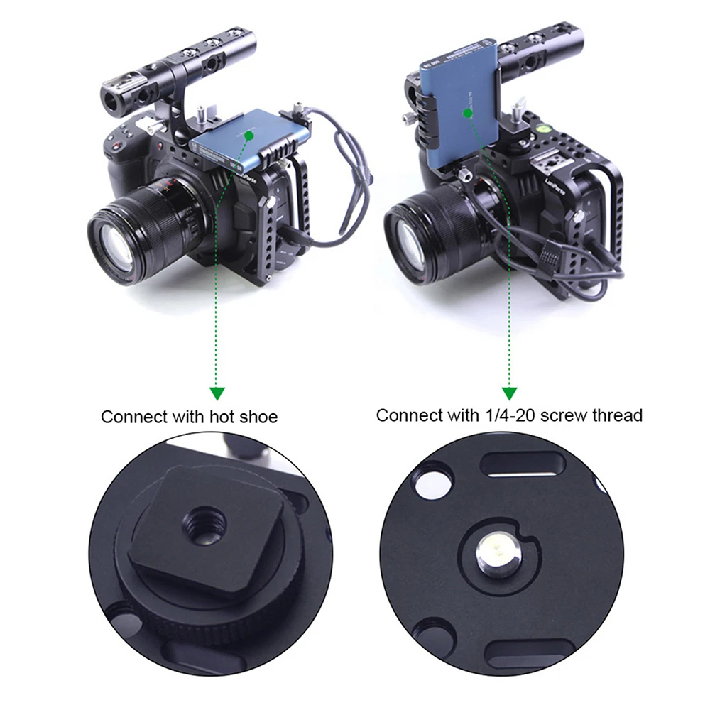 

For Samsung T5 SSD With USB-C Cable Holder Clamp Cold Shoe Socket SSD T5 Clamp for Lanparte BMPCC 4K Camera Fixation Bracket