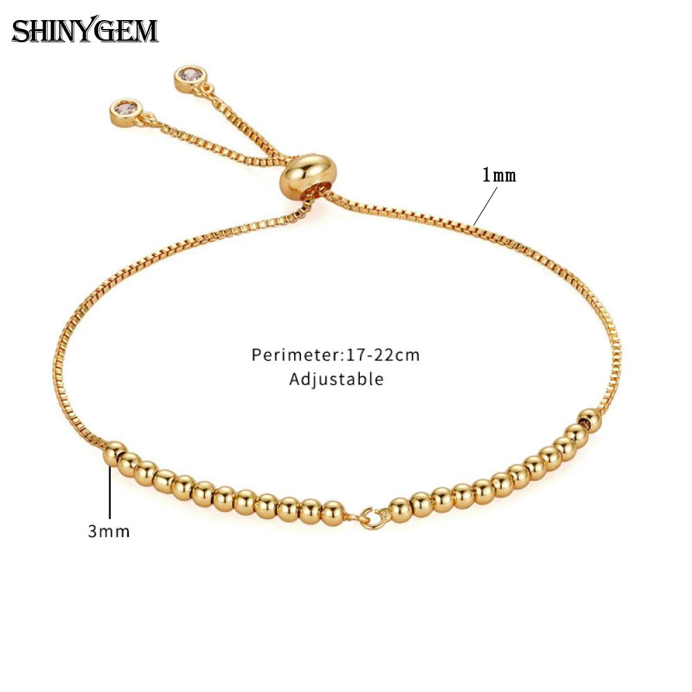 ShinyGem подвески для золотого браслета Регулируемый Женский браслет разъем