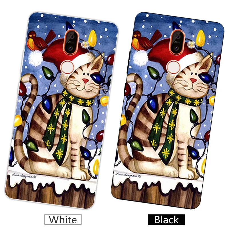 for Nokia 7 Plus 7Plus Clear TPU Back Phone Christmas Night Cover 6.0" Nokia7 7+ Protection Silicone Coque Nokia7+ | Мобильные
