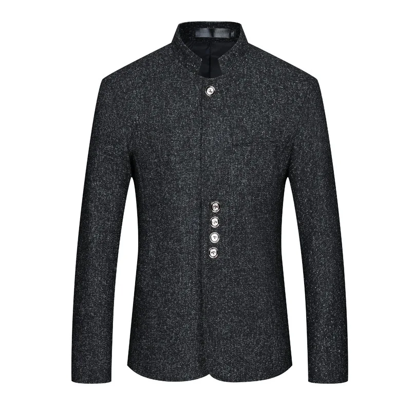 Мужские куртки Мужская модная куртка со стоячим воротником мужской однобортный