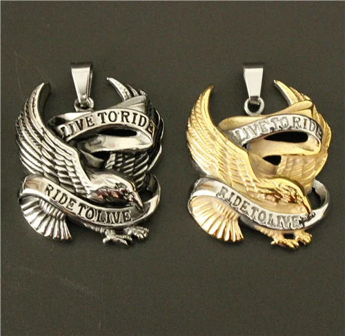 Подвеска Live To Ride Байкерская из нержавеющей стали 316L Полировочная крутая Мужская