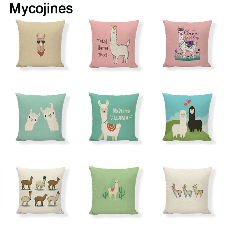 Мультяшные милые наволочки на подушки из альпаки 45 см односторонняя печать