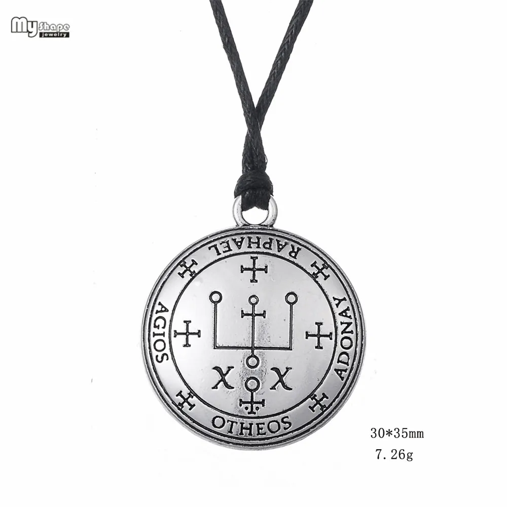Моя форма Archangel Raphael Seal подвеска ожерелье талисман для мужчин это Бог, который греет модный амулет религия ожерелье для женщин