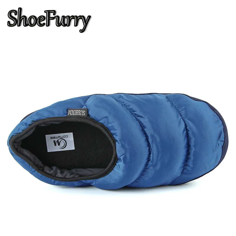 Меховые зимние домашние тапочки мужская повседневная обувь теплая Домашняя из