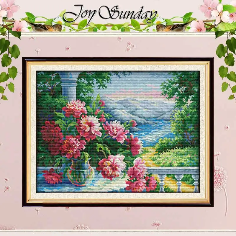 Набор для вышивки крестом ваза с удаленными горами 11CT 14CT|cross stitch set|cross 14ctembroidery diy |