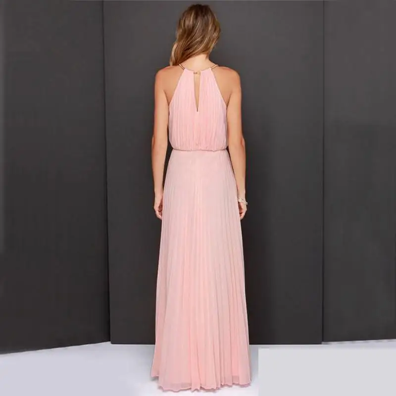 2016 Fashion Halter Chiffon Dress Color Sleeveless Vest Beach Maternity Gown Para Gravida In Pregnancy Clothes Ankle-dress | Мать и