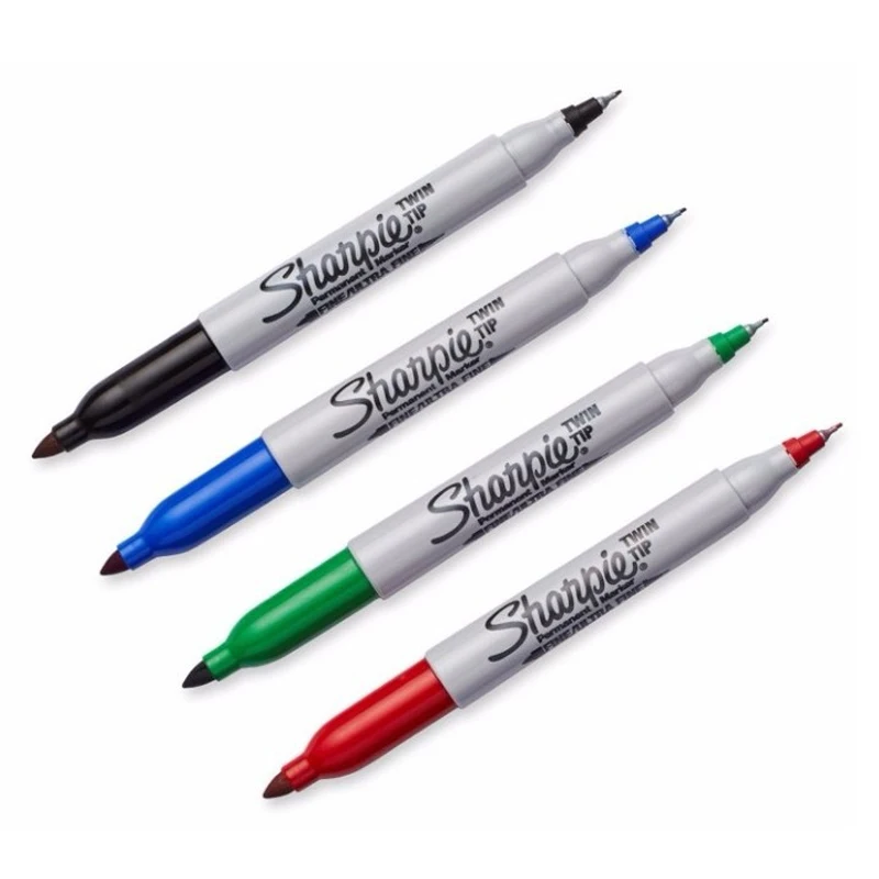 4 цвета/партия тонкие маркеры с двойным наконечником|cd marker|permanent markersharpie permanent markers