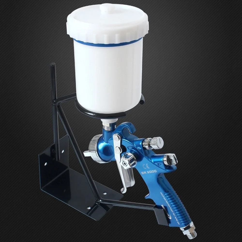 

2 layers Gravity Feed Sprayer Holder Spray Gun Bracket Movable Wall Bench Strainer Holder Sprayer Bracket Paint Tools Parts