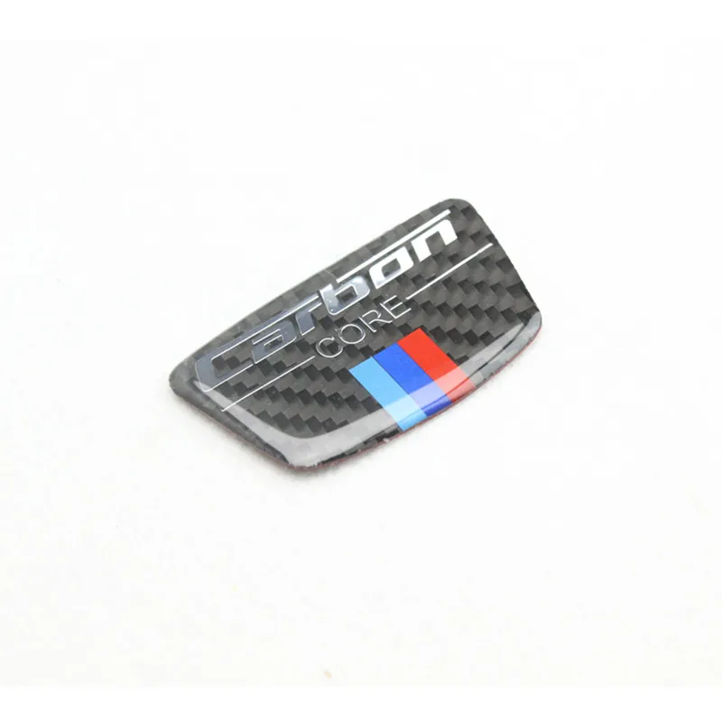 Углерода Волокно эмблема Наклейки для автомобиля в колонке Стикеры BMW E46 E39 E60 E90 F30