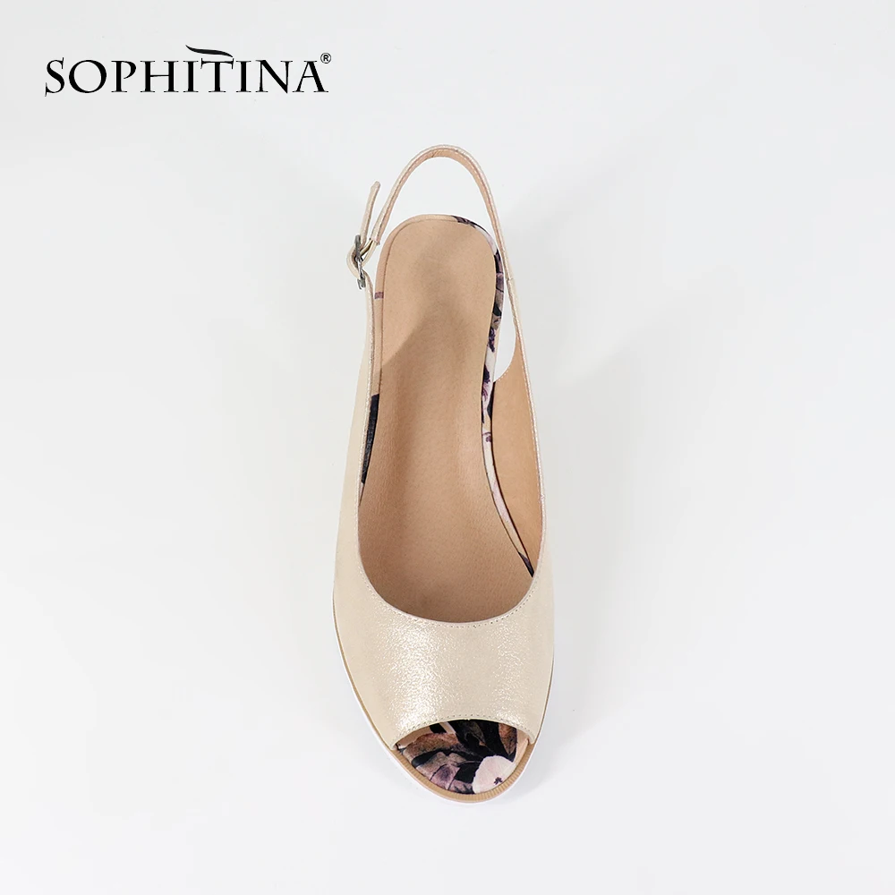 SOPHITINA/модные босоножки на танкетке для русской зимы большие размеры 36 44