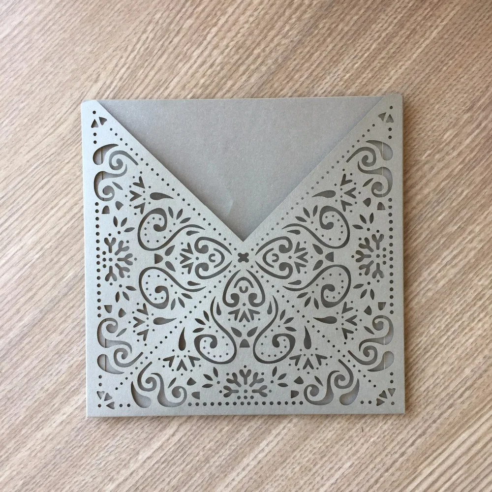 35pcs Pearl paper Flower wedding Decoration invitation card Pretty Pocket Design Party Event Invitation greeting Blessing cards | Дом и сад