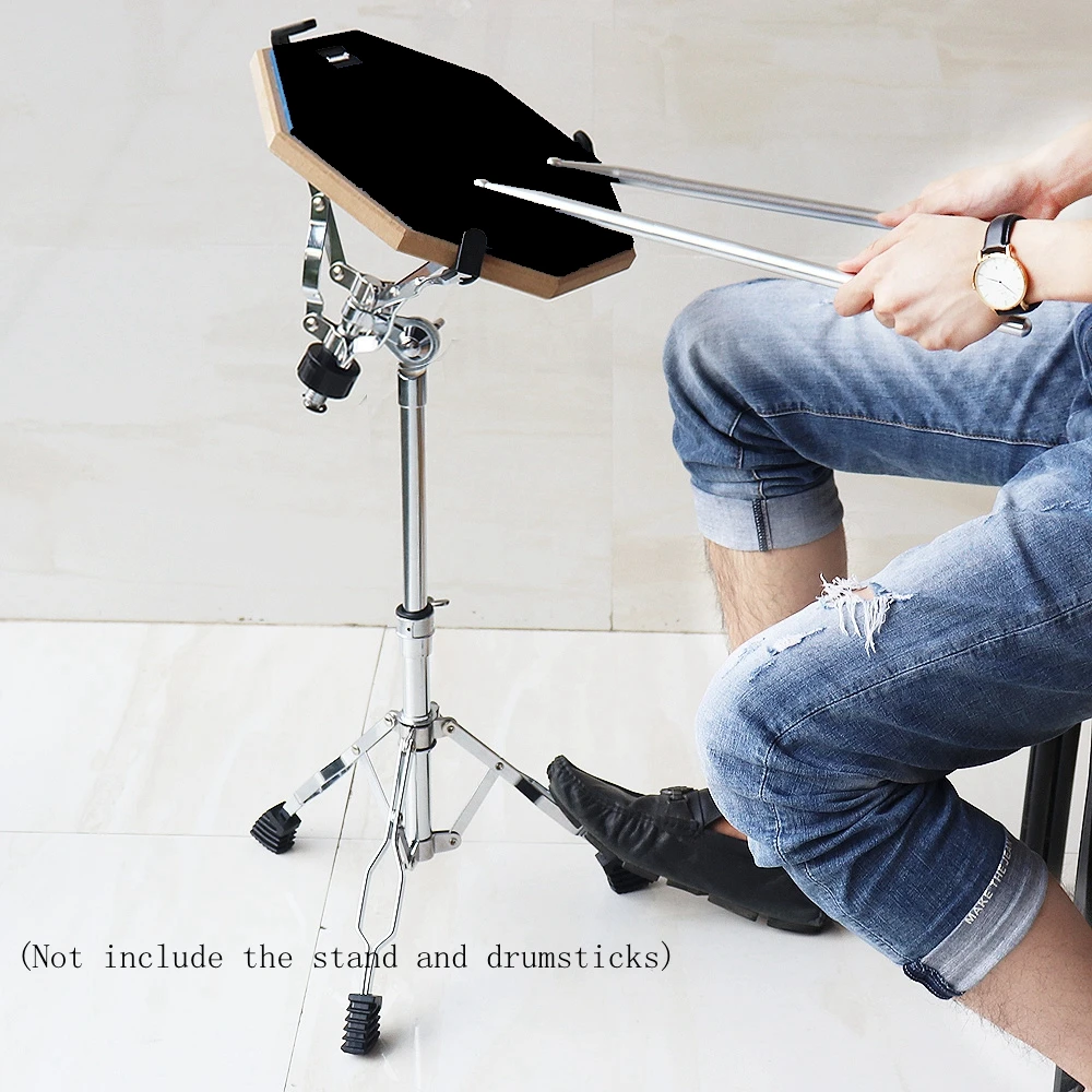 12 Inch Rubber Wooden Black Dumb Drum Practice Training Pad for Jazz Drums Exercise | Спорт и развлечения