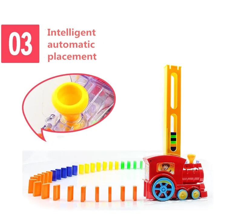 Автоматическое размещение Domino электрический поезд со световым звуком модель