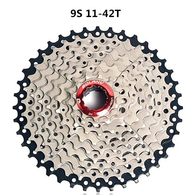 9S 11 42T BOLANY Дорожный/горный велосипед кассета маховик 8 S/9 S/10 S/11 S/12 S 11-52T скорость полный диапазон совместим с SHIMANO - Цвет: 9S 11 42T