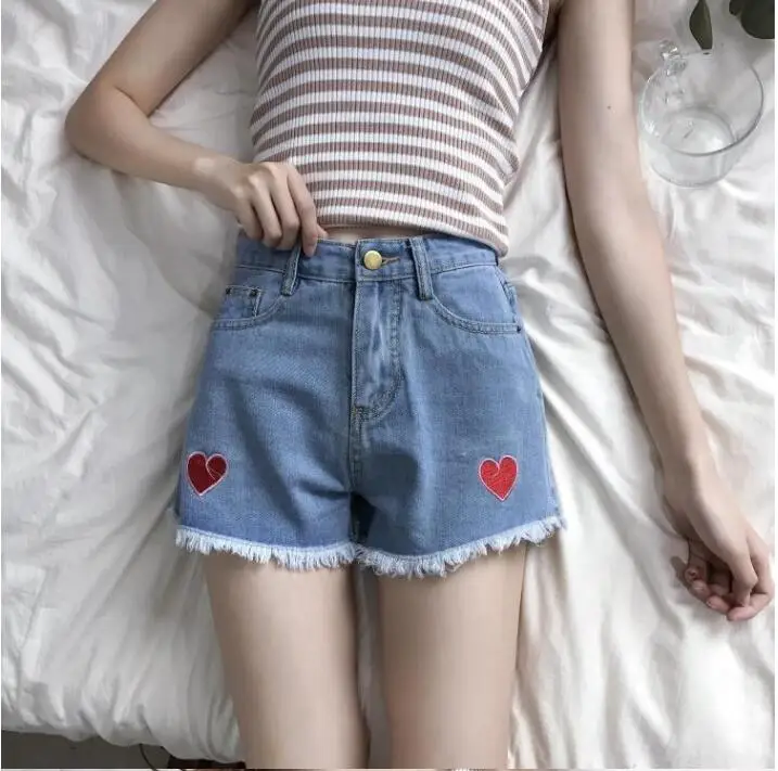 2018 новые женские джинсы с высокой талией и вышивкой в виде сердца|embroidery jeans|jeans