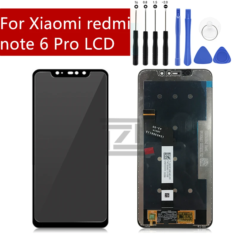 

For Xiaomi redmi note 6 Pro LCD Display +Frame Touch Screen replacement lcd Digitizer Assembly pantalla note6 pro Repair Parts