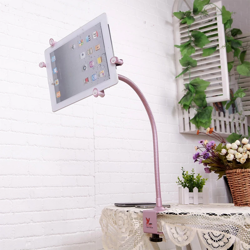 Offerte Supporto Per Display IPad Regolabile Flessibile Tablet PC Display Pinza Samsung Morsetto Rosa Nero Argento Bianco Per Tablet Da 7-10